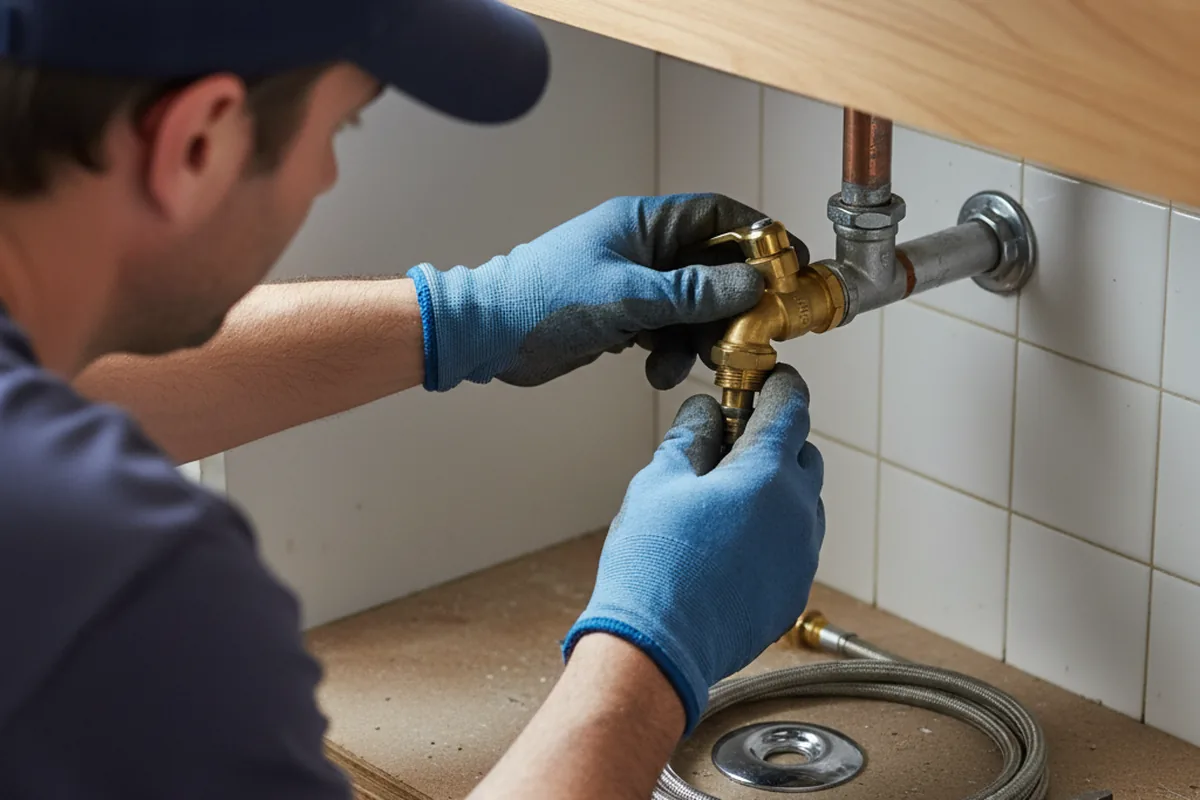 Shutoff valve and fitting work during Emergency Plumbing in Rougemont